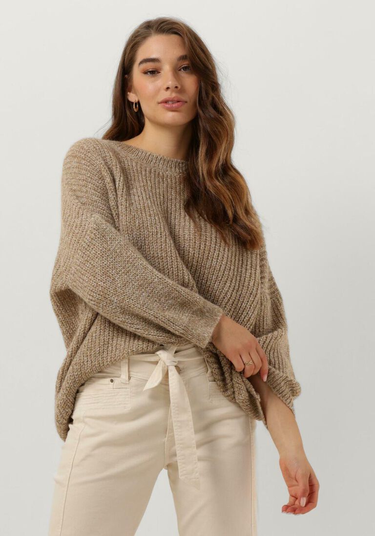 SUMMUM zand summum trui sweater melange mohair blend knit