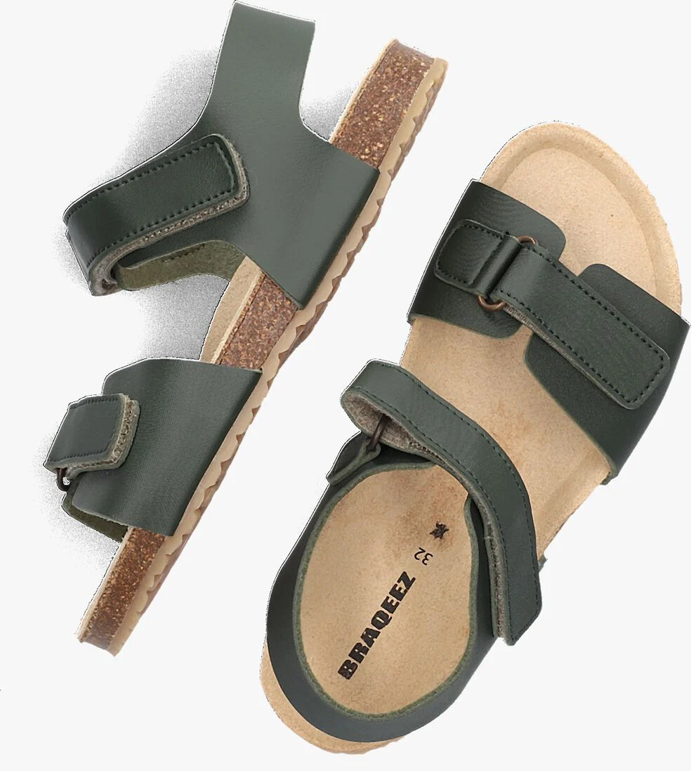 BRAQEEZ groene braqeez sandalen seth spain