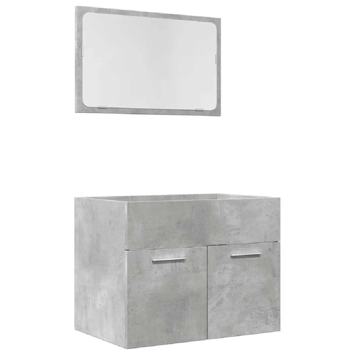 vidaXL Ensemble de meubles de salle de bain - Gris béton