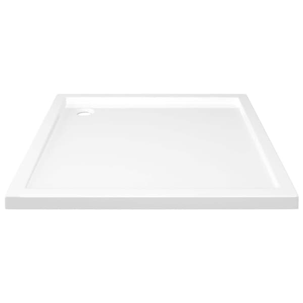 vidaXL Kvadratisk dusjbrett ABS hvit 80x80 cm