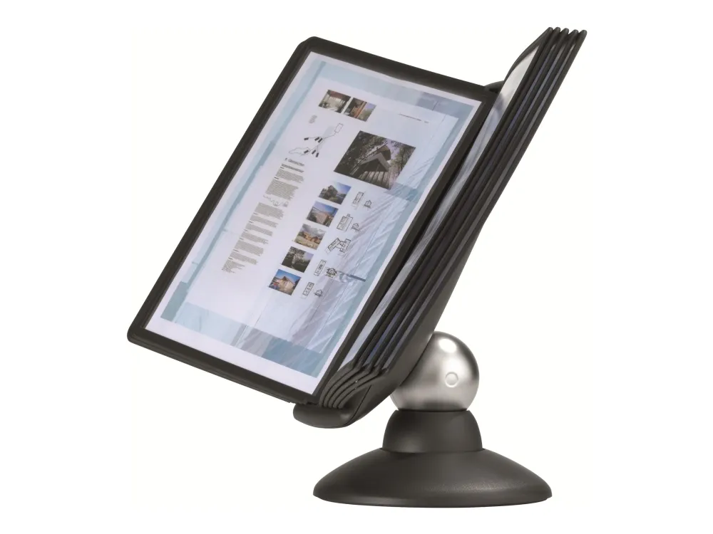 DURABLE SHERPA motion - Display panel-system - skrivebord - 10 rum - for A4 - sort