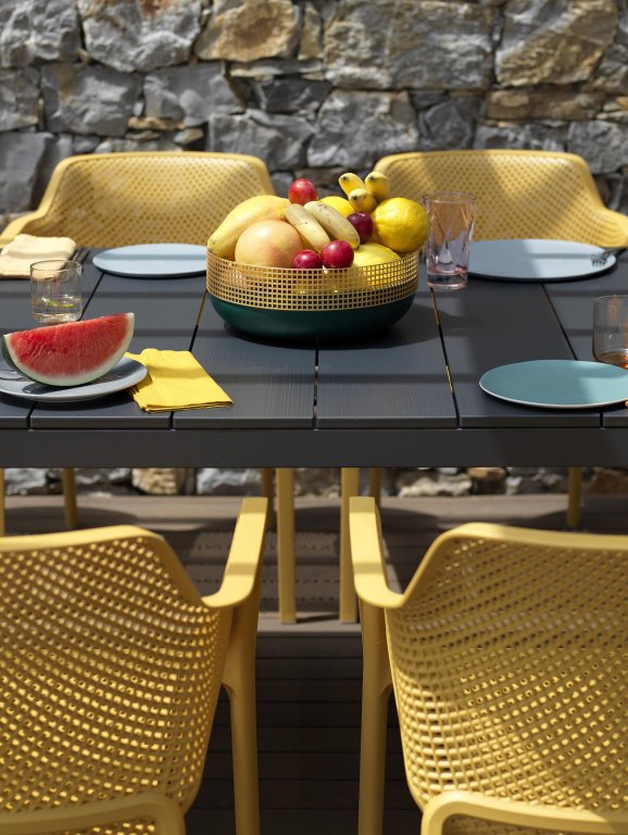 Nardi Rio Alu uitschuifbare tuintafel 210/280x100 Anthracite