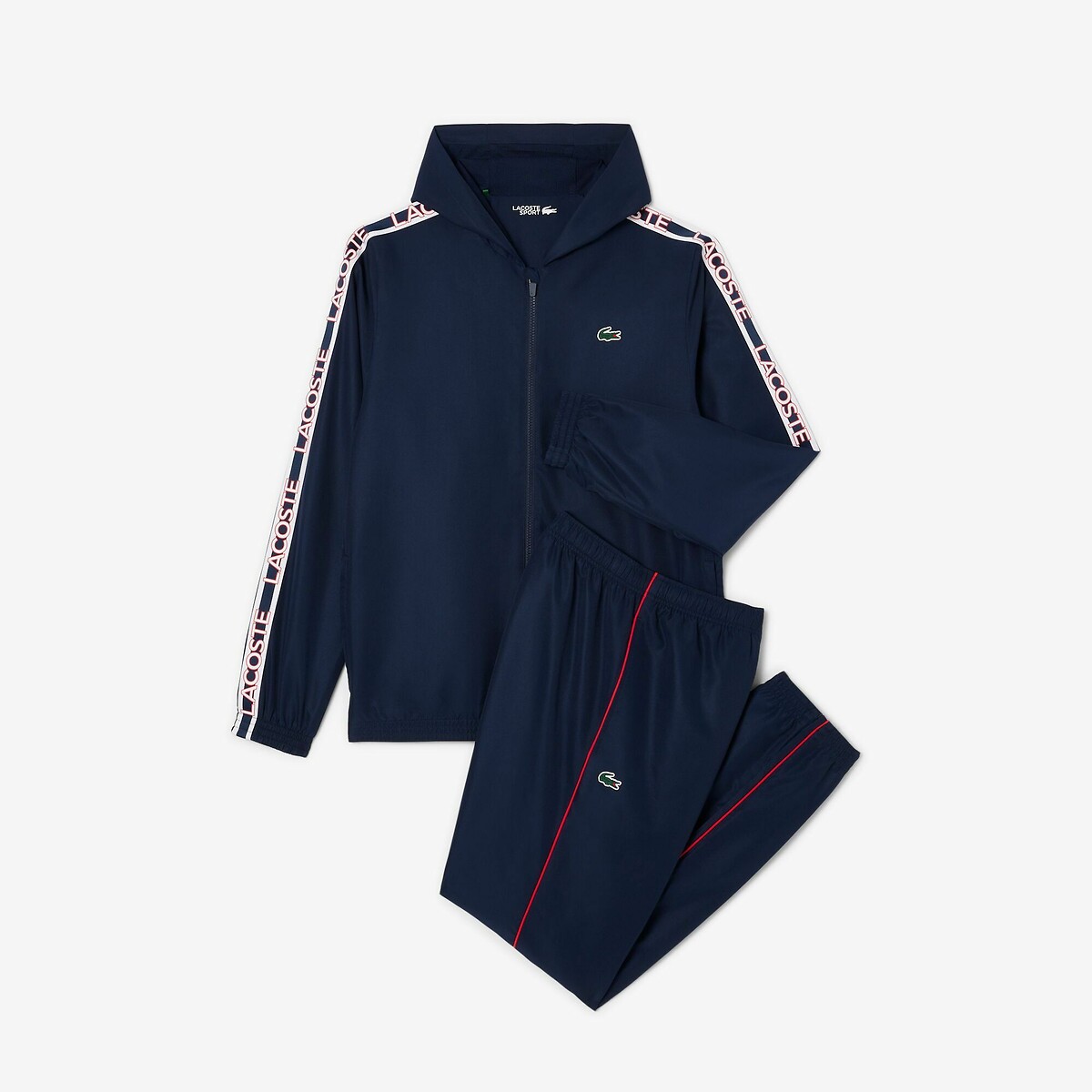 Conjunto esportivo Lacoste com listra da marca, Lacoste Sport
