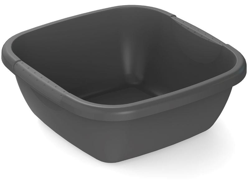 Rotho Becken Daily eckig, 8 l, Schwarz Eckiges Waschbecken