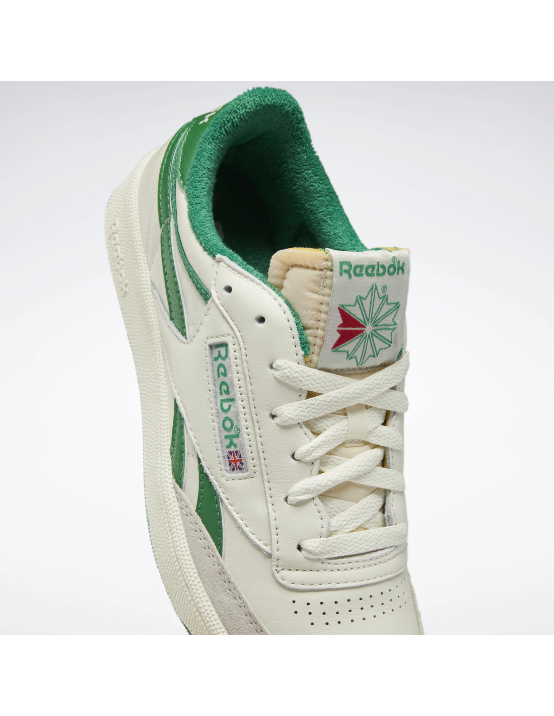 reebok sneakers homme club c revenge vintage cuir blanc/vert