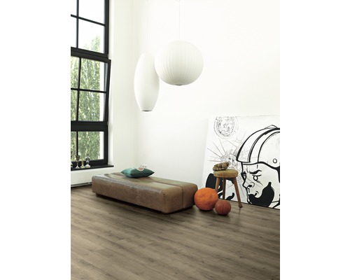 Designvloer Modular ONE Eiken Pure parelgrijs lange plank brede plank klikverbinding 2200 x 235 x 8,0 mm