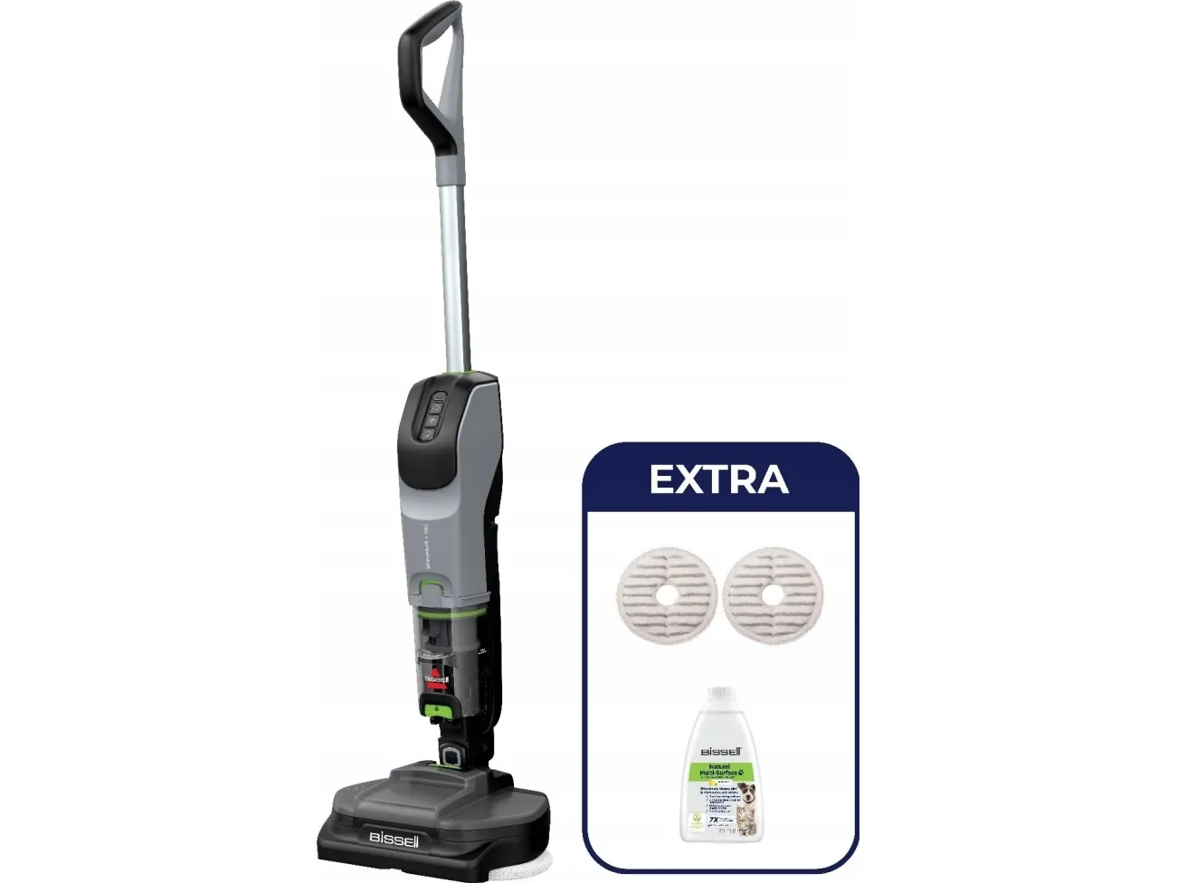 BISSELL SpinWave   Vac Pet Select 3893N - Støvsuger - stav - uden pose - ledningsfri inkluderet oplader