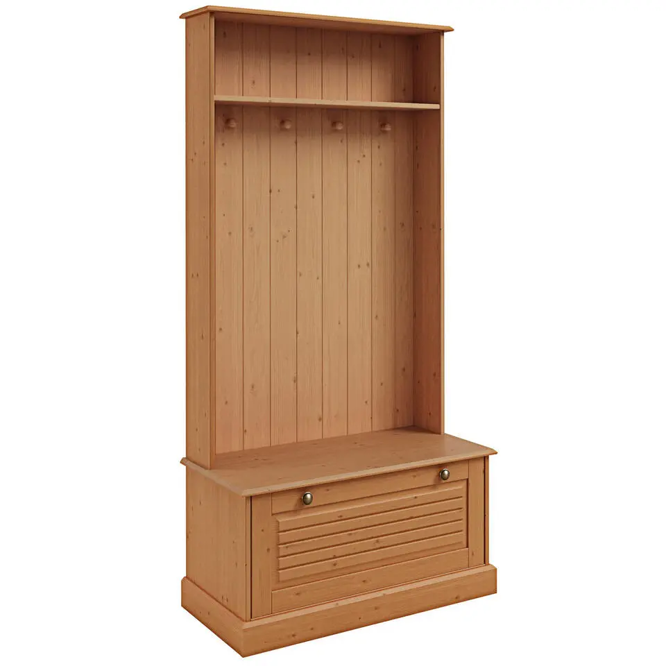 Mille - Garderobe met 1 klepdeur in grenen