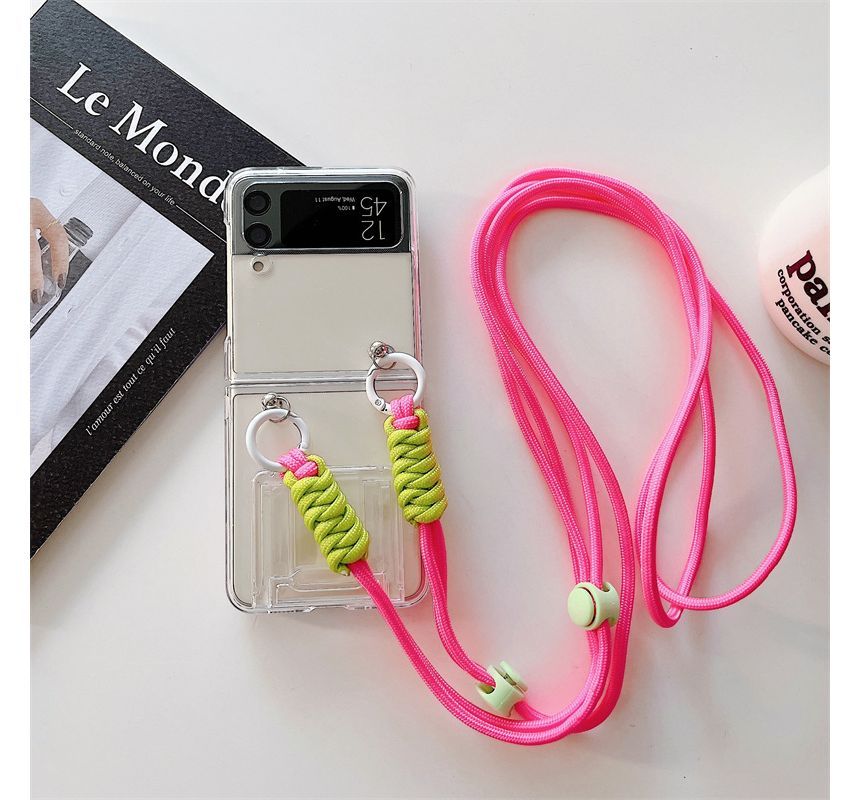 Edgin - Eenvoudige mobiele telefoon met crossbody-koord - Samsung Galaxy Z Flip 3 / Flip 4