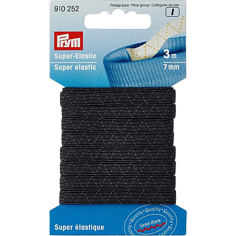Super-elastik 7mm - sort