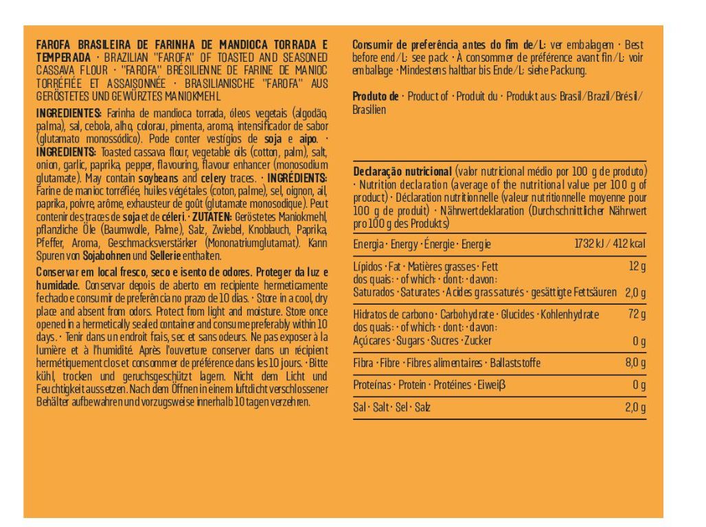 FAROFA PRONTA FERBAR TRADICIONAL 250G
