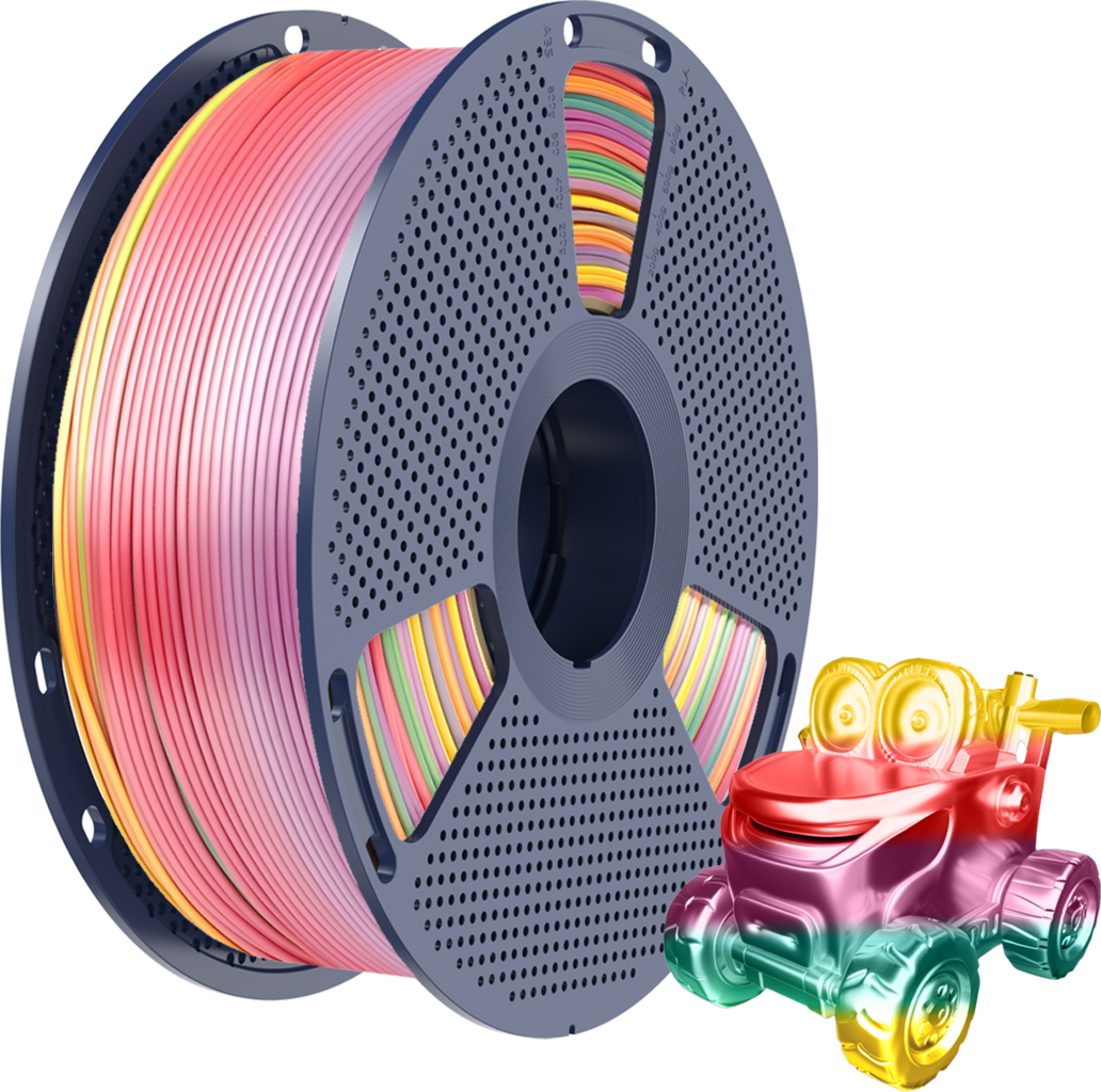 SUNLU  Silk PLA+ Rainbow-01, 1,75 mm / 1000 g    PLA Material mit glänzendem Finish