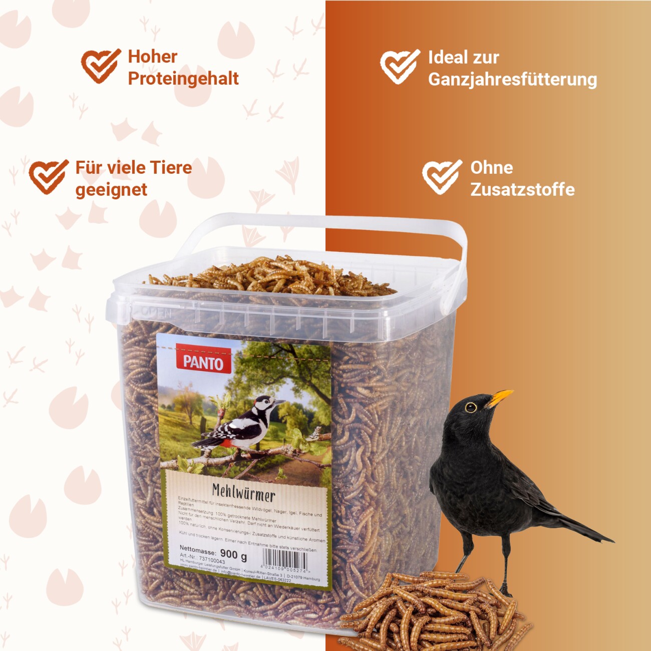 Panto MEHLWÜRMER 900g