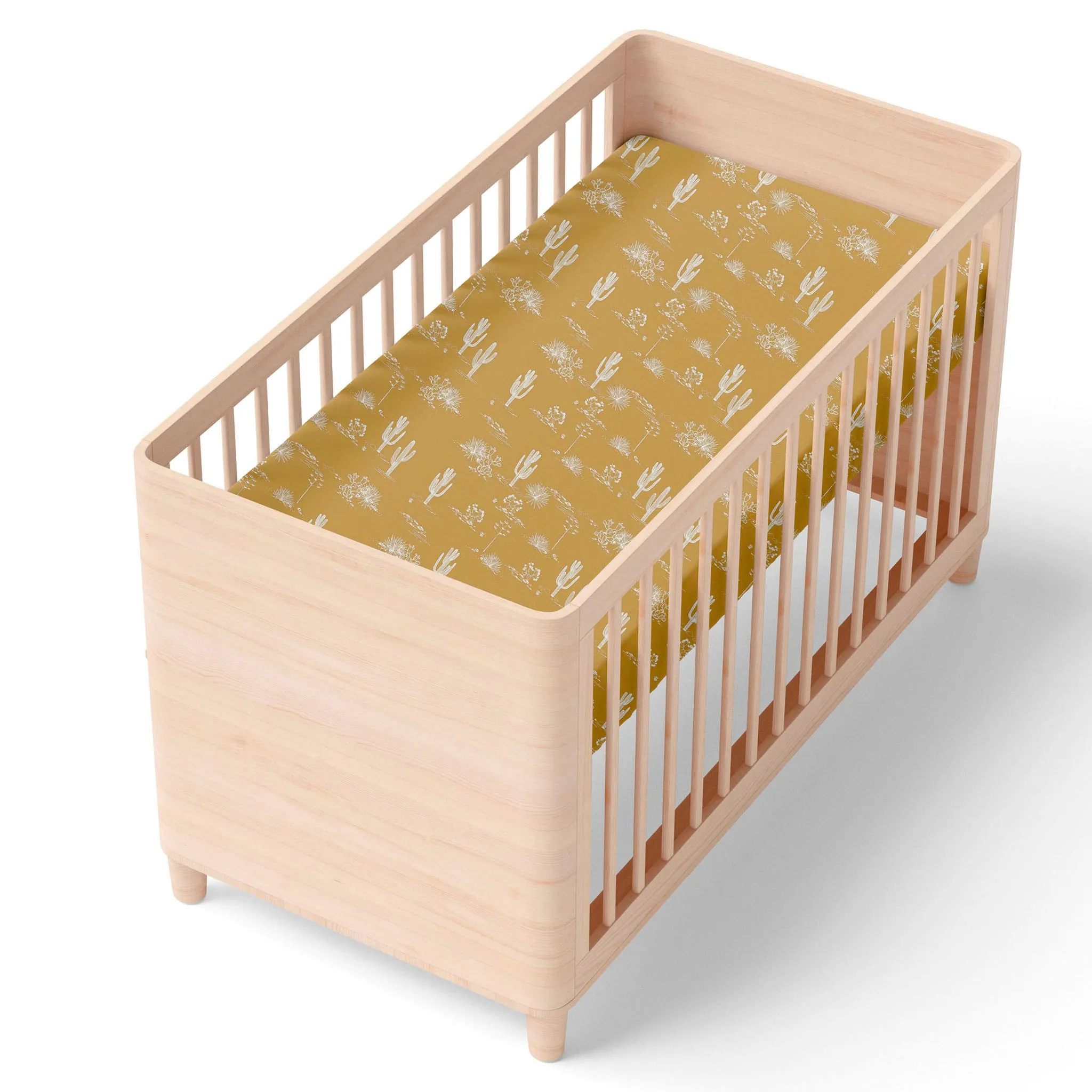 Origami Maison Drap Contour pour Lit de Bébé - Cactus