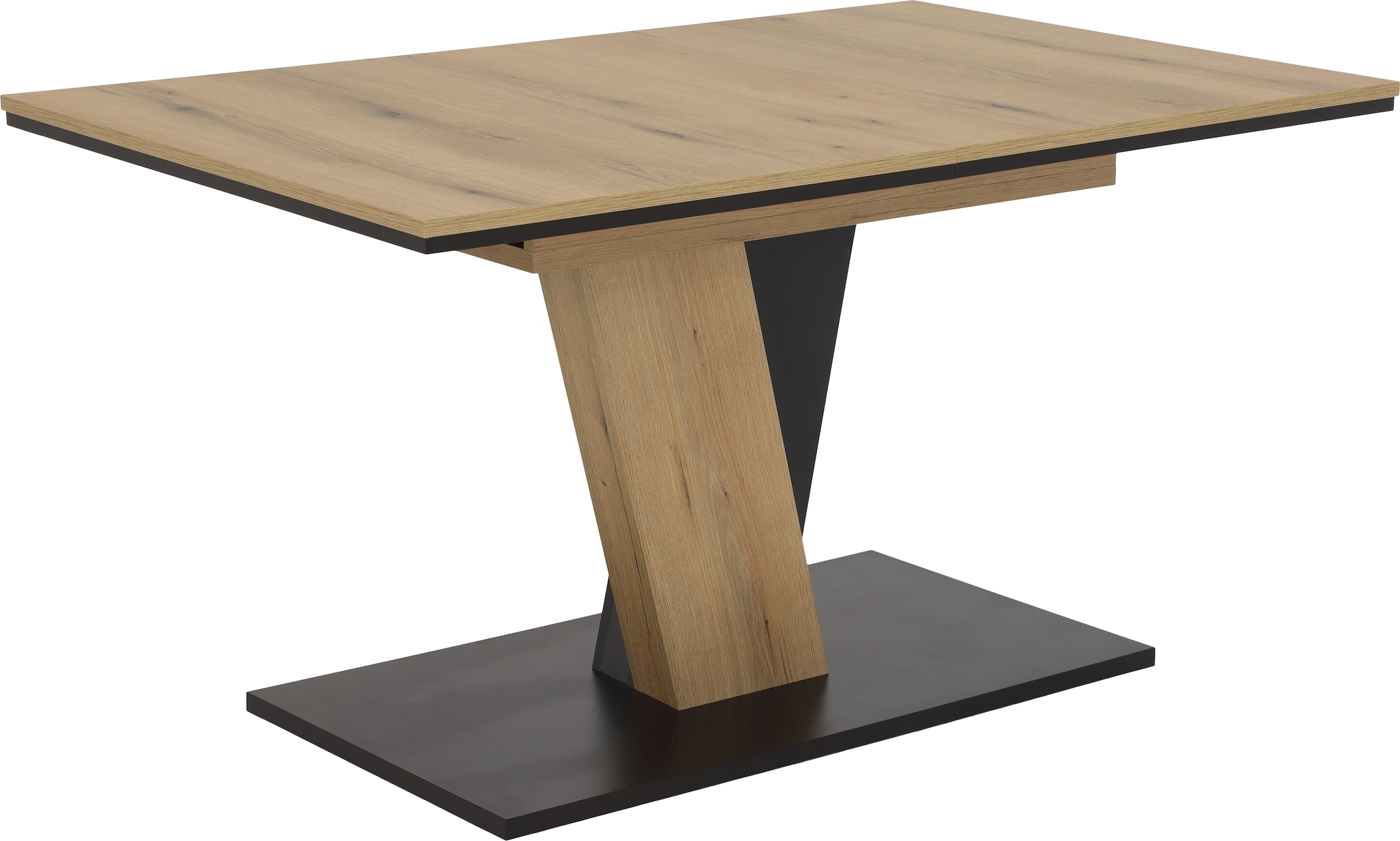 HELA Essgruppe »EMS Tisch 140-180x90 cm ausziehbar, Esstisch inkl. 4 Stühle« Set, 5tlg. Set, Esstisch plus 4 Esszimmerstühle, 5 Stk. tlg. Ausziehtisch Freischwinger, Stuhl mit Federkern, Bestseller
