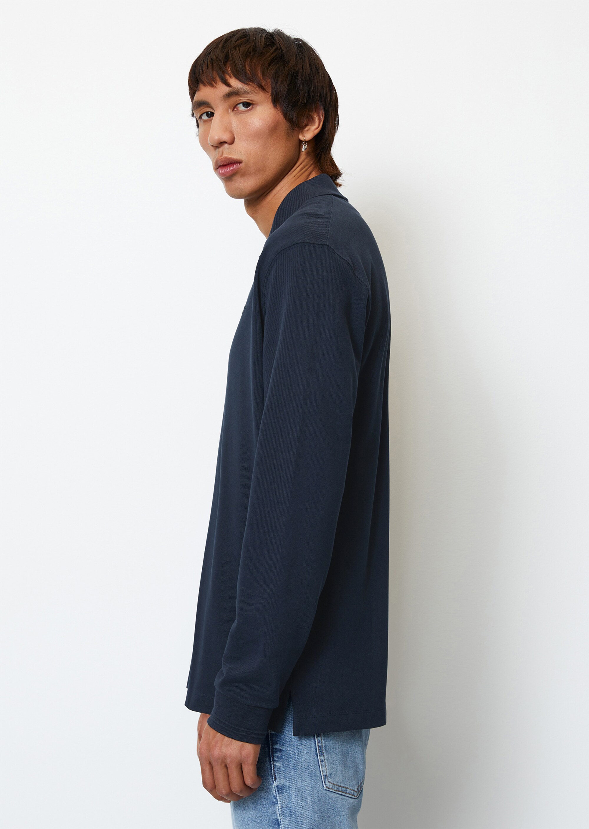 Langarm-Poloshirt Piqué regular aus Organic Cotton