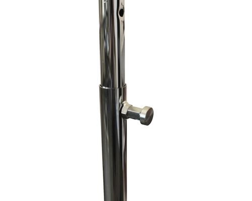Verchroomde kledingrek/kledingstandaard, in hoogte verstelbaar, uitschuifbare kledingstang 150 cm, draagvermogen 100 kg