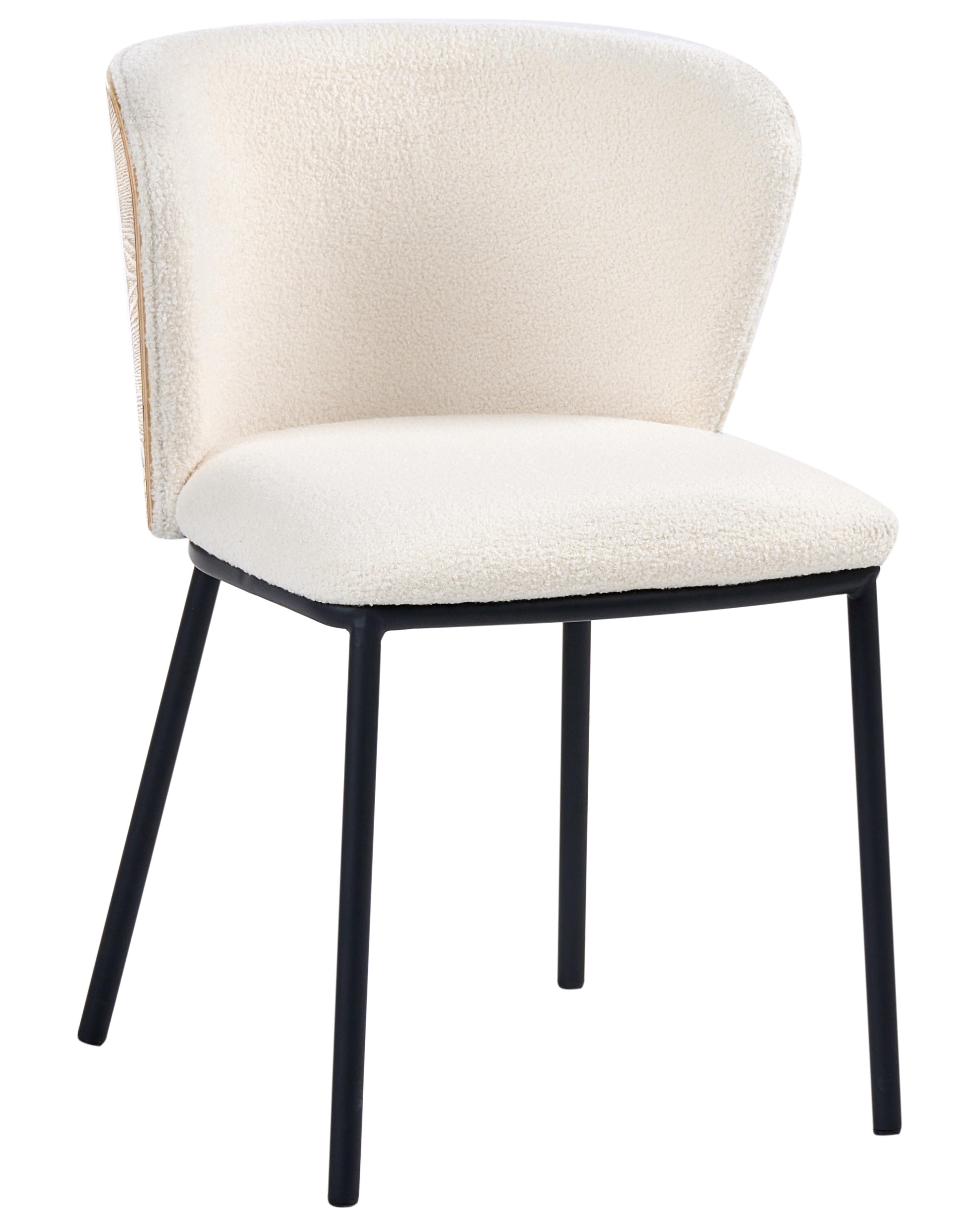 Set van 2 eetkamerstoelen HOSKIN Bouclé Gebroken wit