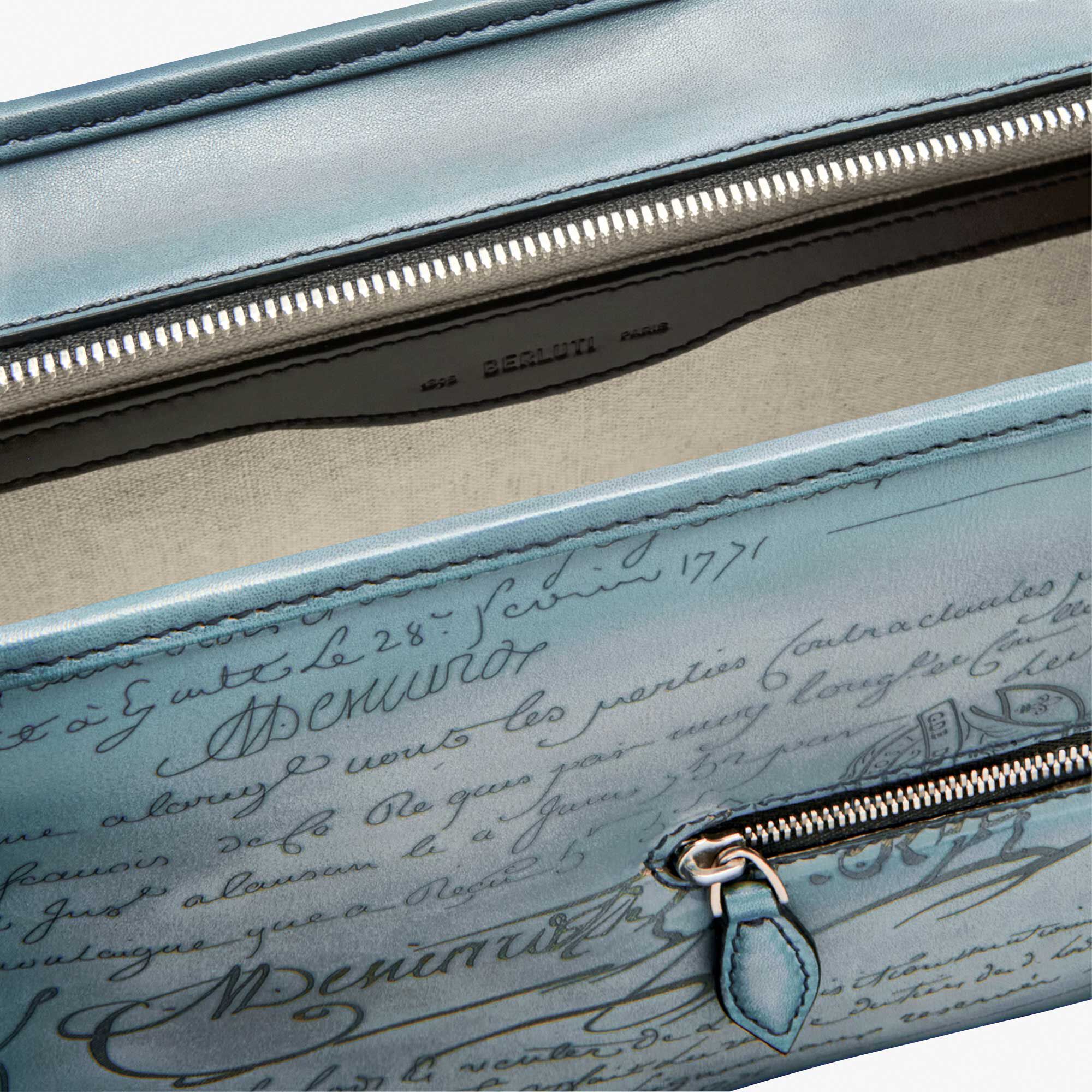 Sac Bandoulière Journalier En Cuir Scritto
