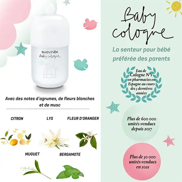 Suavinex - Kit de Pelúcia + Colônia Infantil 100ml + Amostra de 50ml