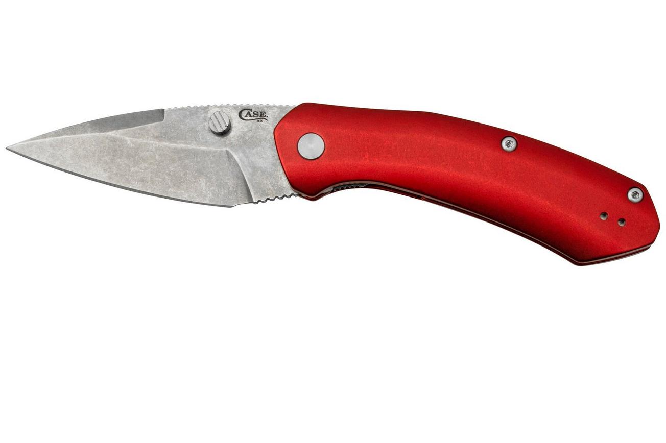 Case Westline 36551 Red Anodized Aluminum, Drop Point Blade S35VN, zakmes