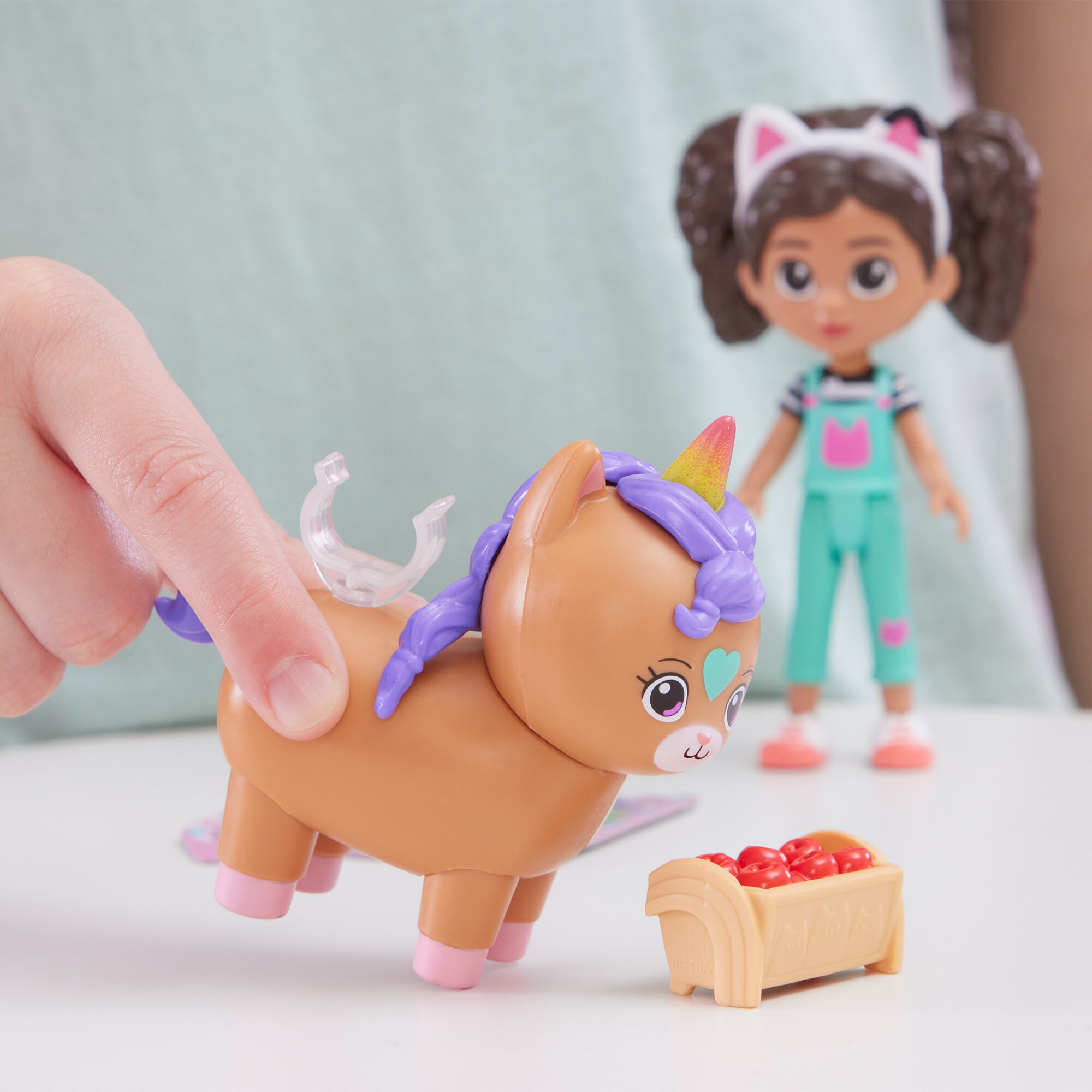 Spin Master Spielfigur DreamWorks Gabby's Dollhouse Cat Adventures - Cat-tivity Set Kittycorn Pferd