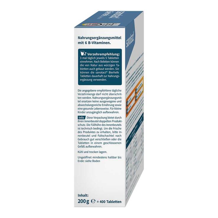 Bierhefe Tabletten sanotact, 200 g