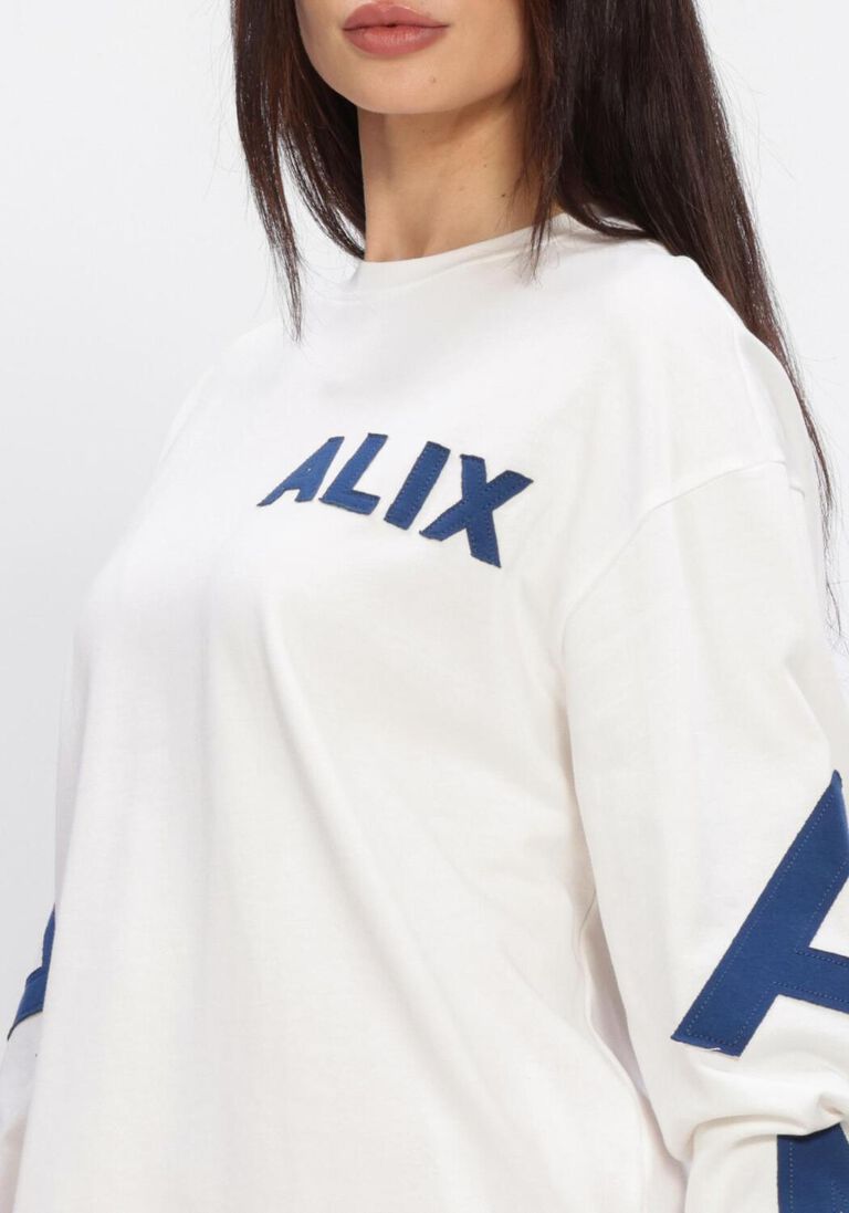 witte alix the label t-shirt ladies knitted patch longsleeve t-shirt