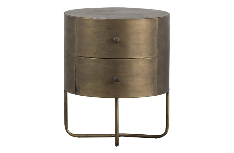 WOOOD Glossy nachtkast antique brass