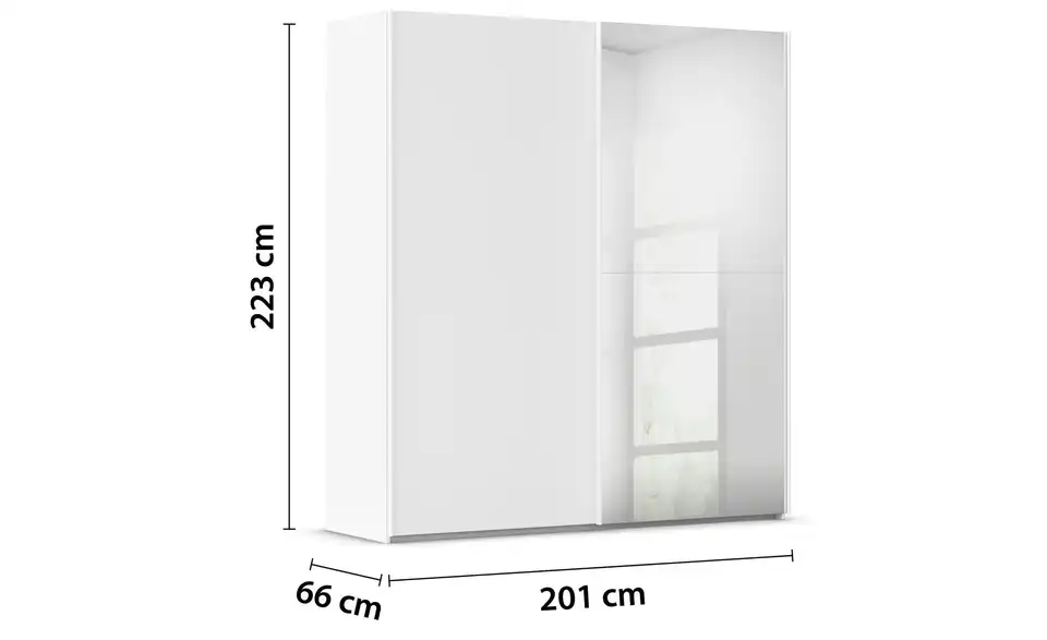 Schwebetürenschrank Fifty 201 cm 2 Stück