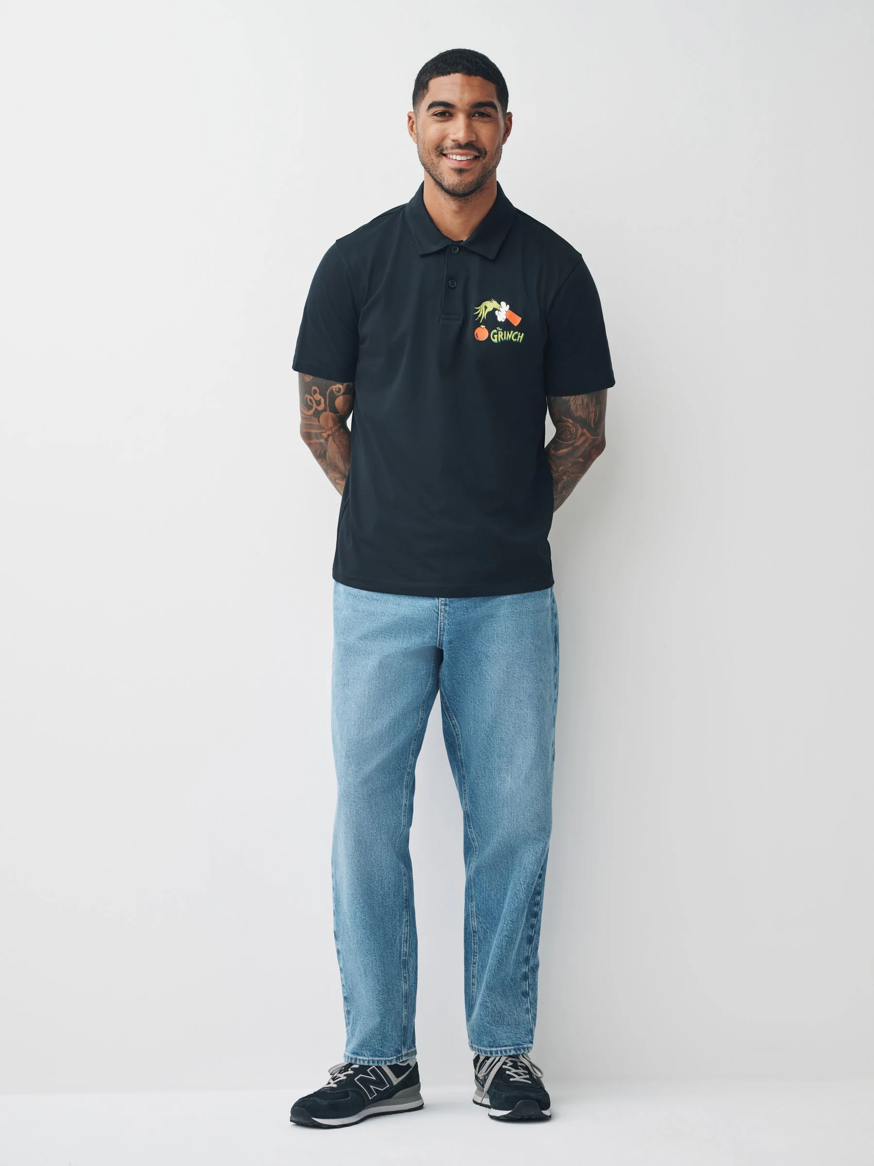 Black The Grinch - Kerstpoloshirt