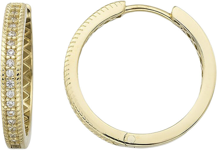 Gold Essentials by P Victorian creoler 17mm - 8 kt. Guld