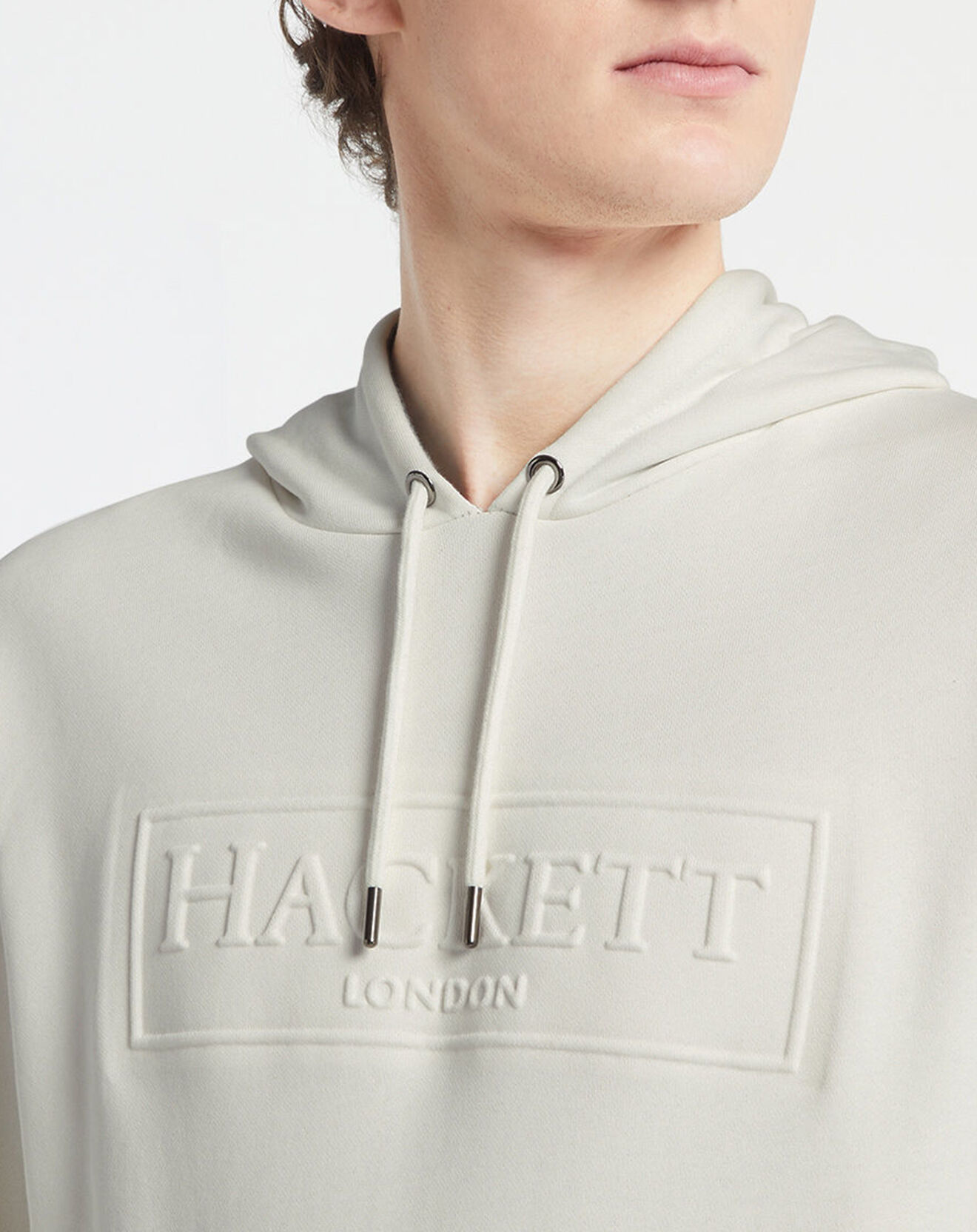 Hackett London Sweat à capuche blanc