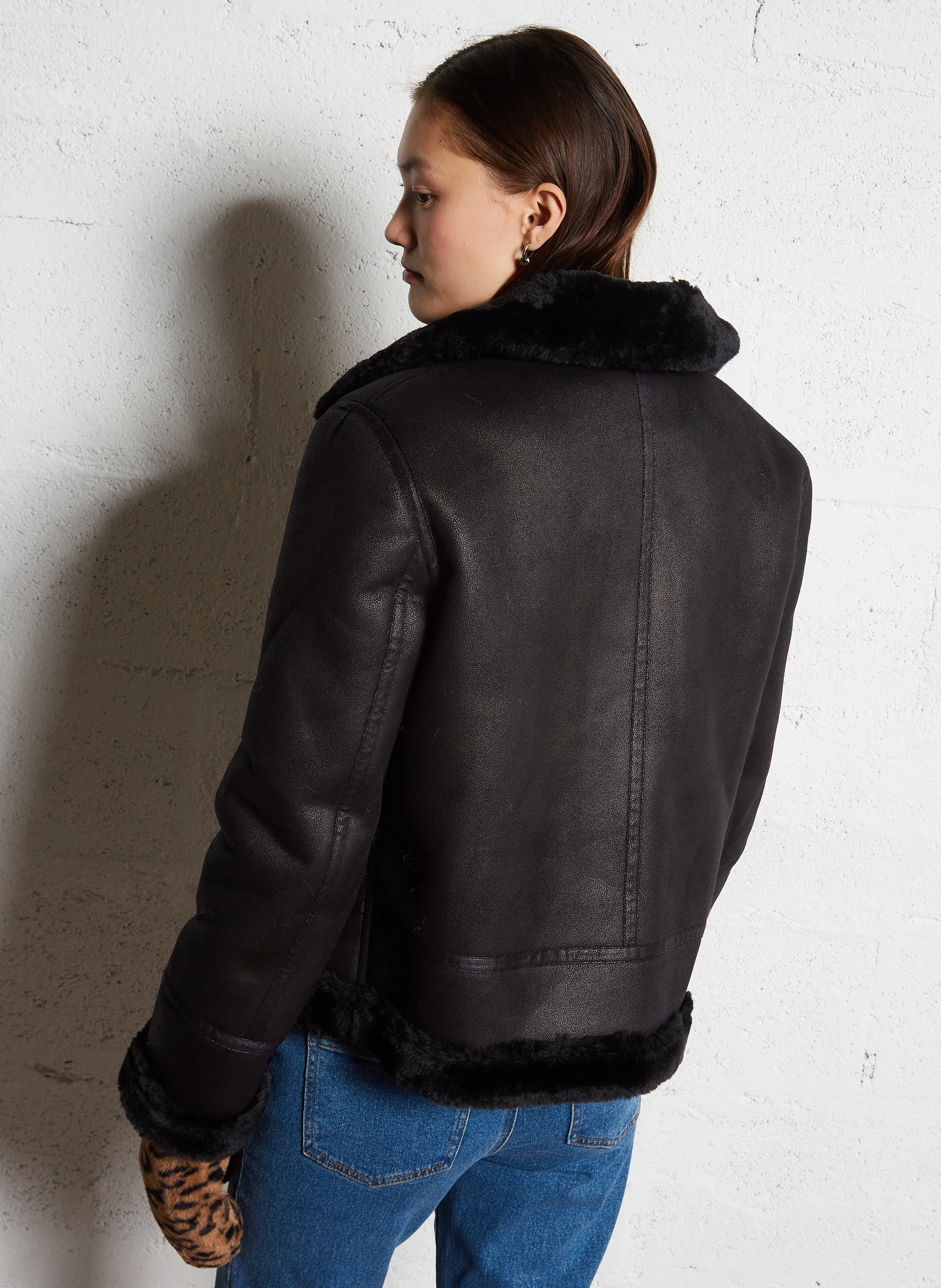 MALVINO - Manteau court col classique | Noir