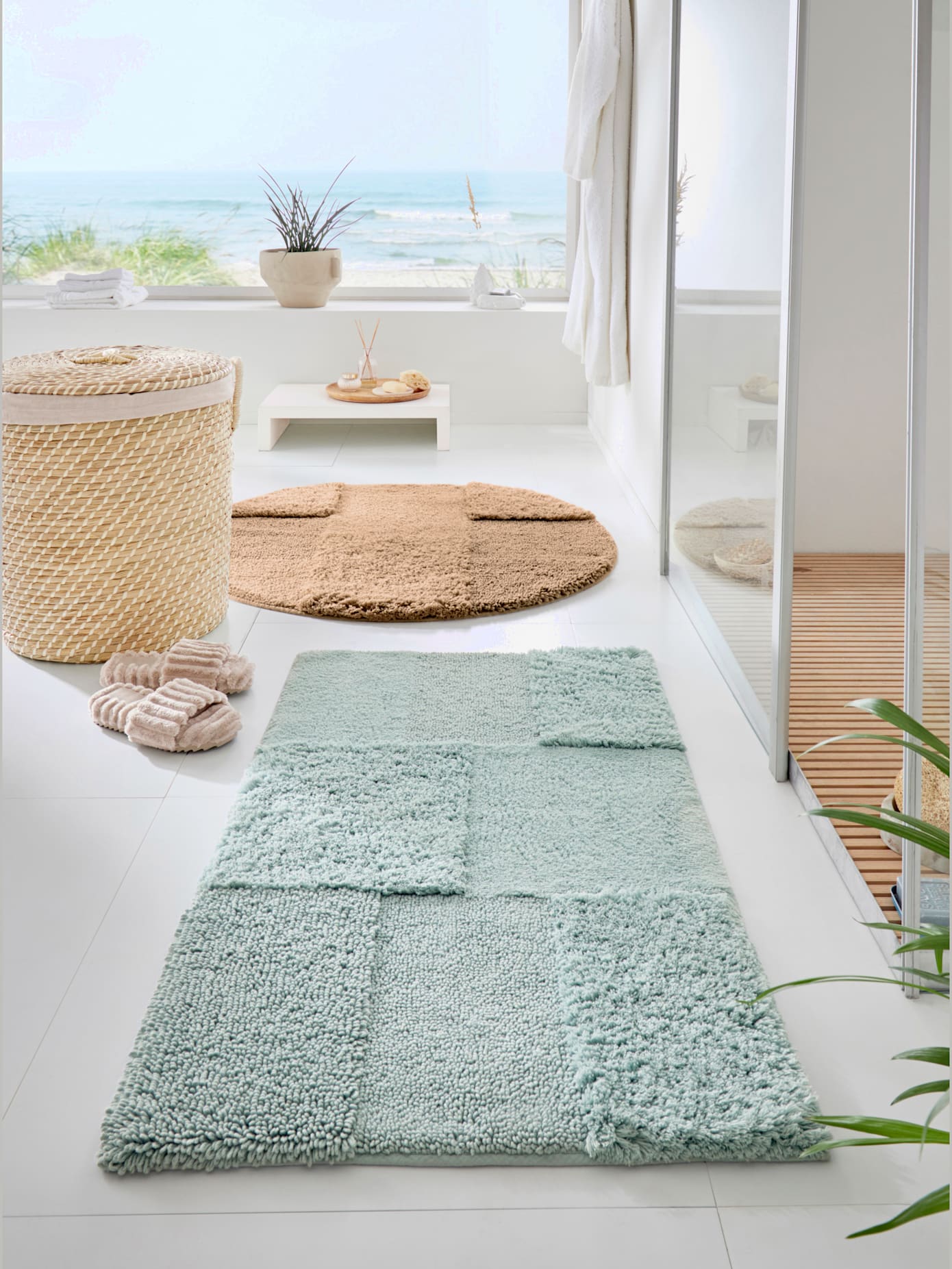 Tapis de bain en coton recyclé