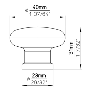 Knop Juliette wit 40mm
