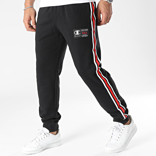 Pantalon Jogging A Bandes 218767 Noir
