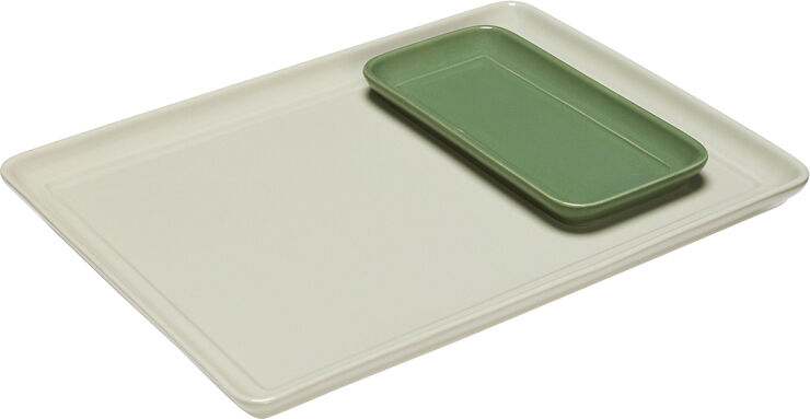 Hübsch Amare Bakke Sand/Grøn sæt af 2 Green,sand