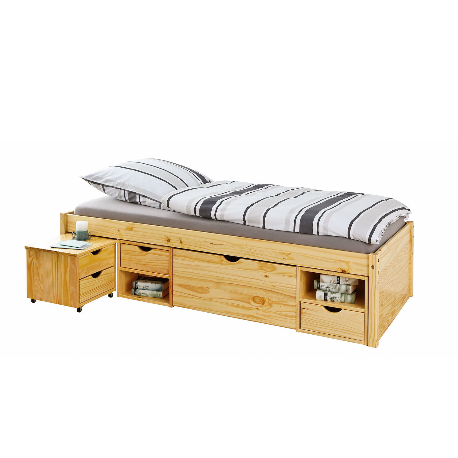 Funktionsbett TIM mit diversen Schubladen