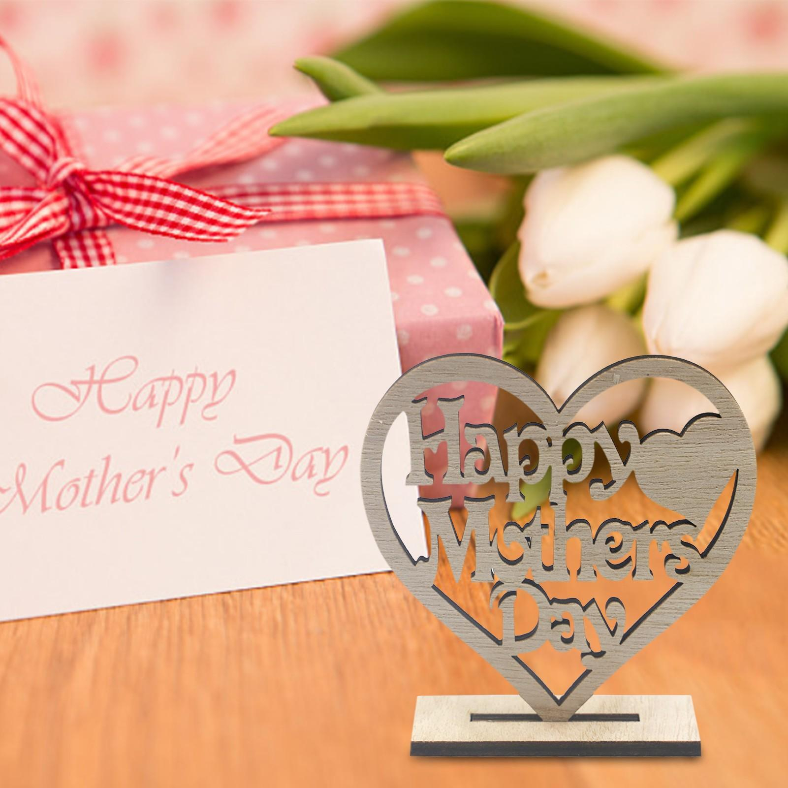 Muttertag DIY Dekoration Holz Aufsteller - Happy Mothers Day