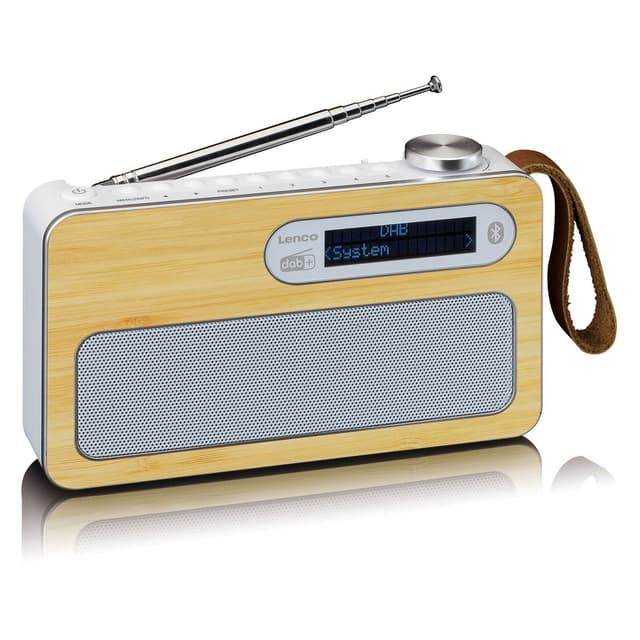 Lenco PDR-040 DAB Radio, Bambus/Hvid