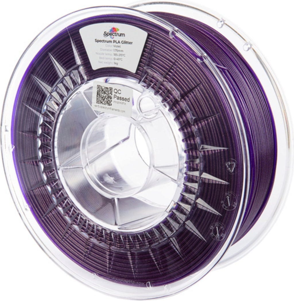 Spectrum  PLA Glitter Violett, 1,75 mm / 1000 g    Glitzerndes PLA-Filament