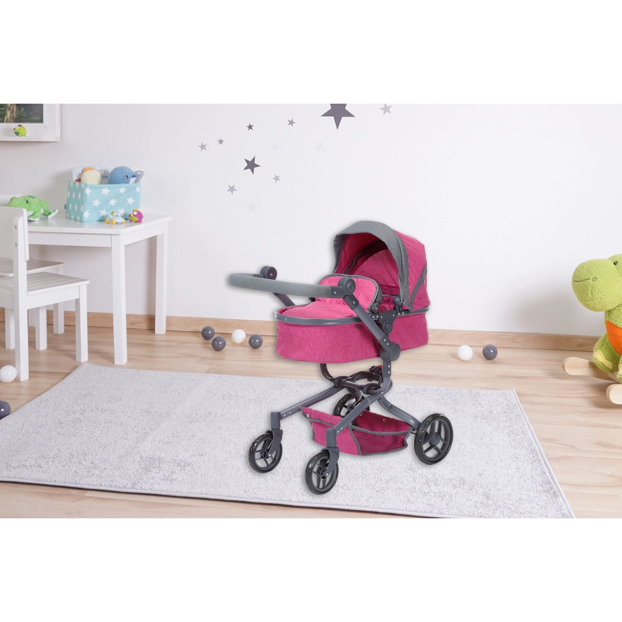 knorr toys® Puppenwagen Boonk - berry rosa