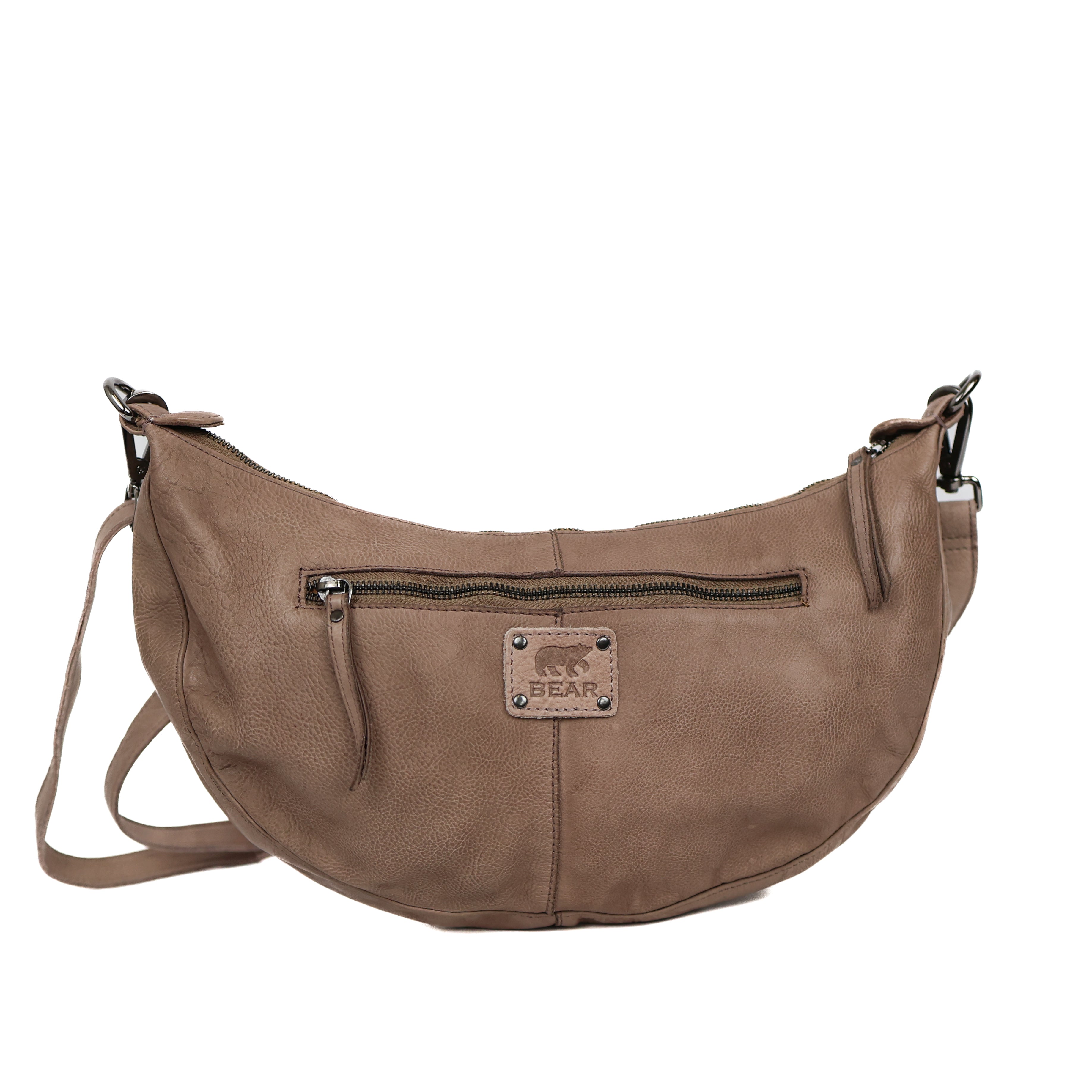 Middelgrote buideltas 'Ilse' taupe Taupe