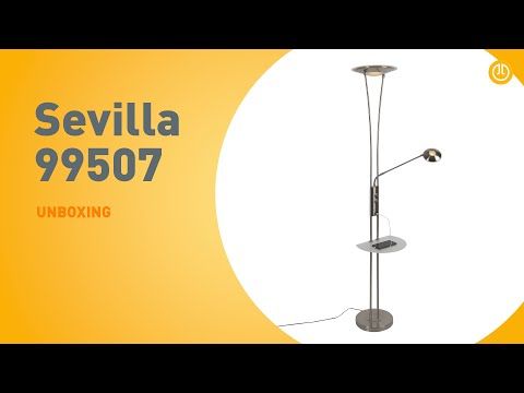 Vloerlamp staal met leesarm incl. LED en USB-poort - Sevilla