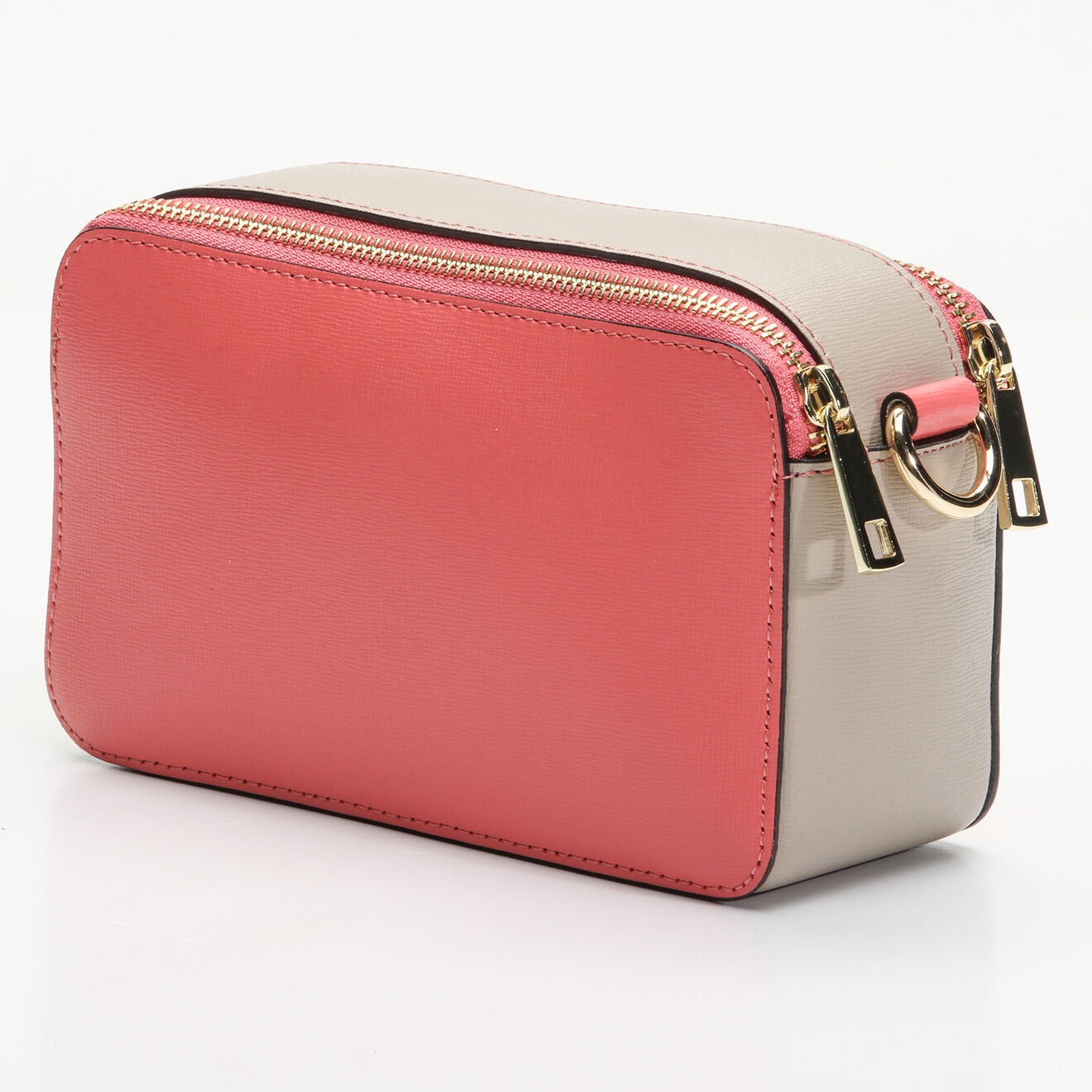 Maison Héritage Sac bandoulière en Cuir Mini Luna rose/beige - 19.5x10.5x7 cm