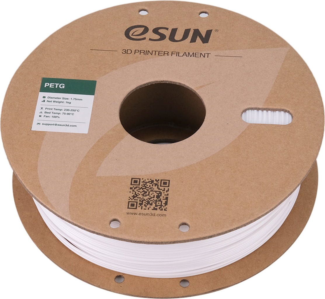 eSUN  PETG White, 1,75 mm / 1000 g    Lichtdurchlässiges Filament mit ausgezeichneter Schlagfestigkeit