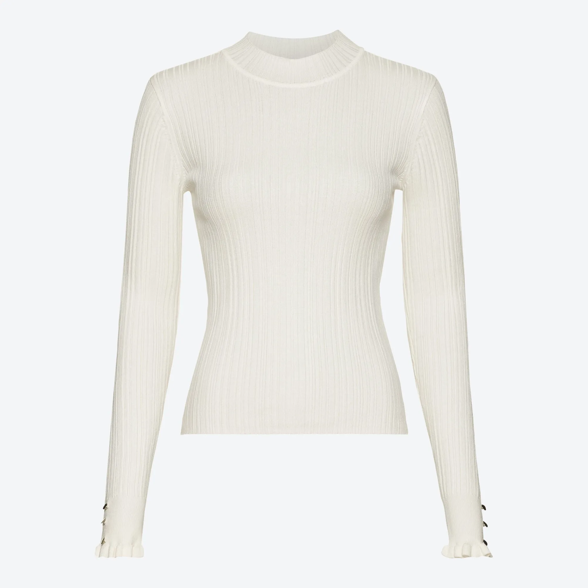 Damen-Pullover mit gestricktem Ripp-Muster