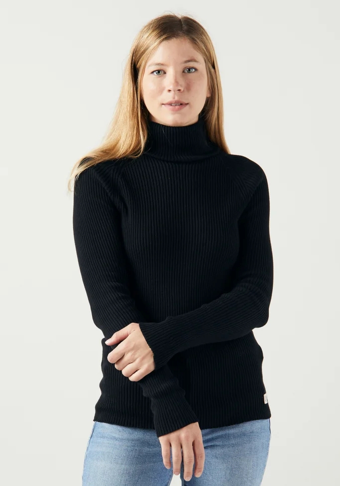 WE ARE ZRCL Rollkragen-Strickpullover Hanna Swiss Edition Black