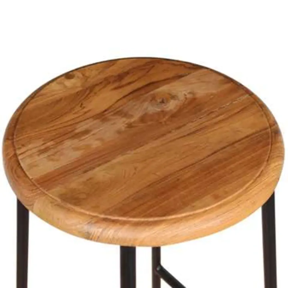 vidaXL - Barkruk - Bruin - Hout - 2 stuks